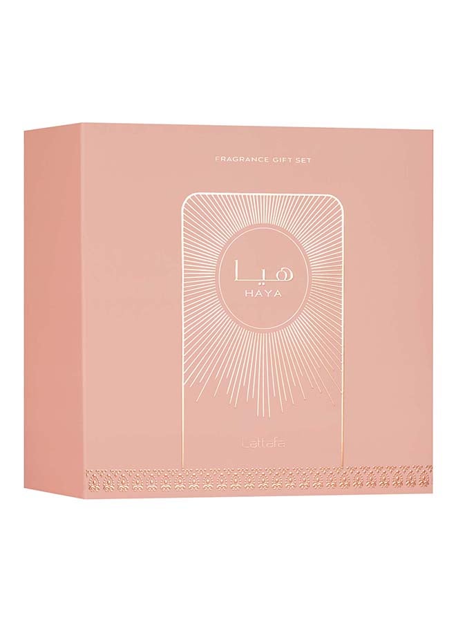 Lattafa Gift Set - Haya 100 Ml + 12ml + Hairmist - Image 3